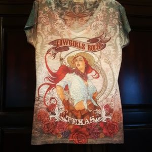 Authentic Cowgirls Rock Tee